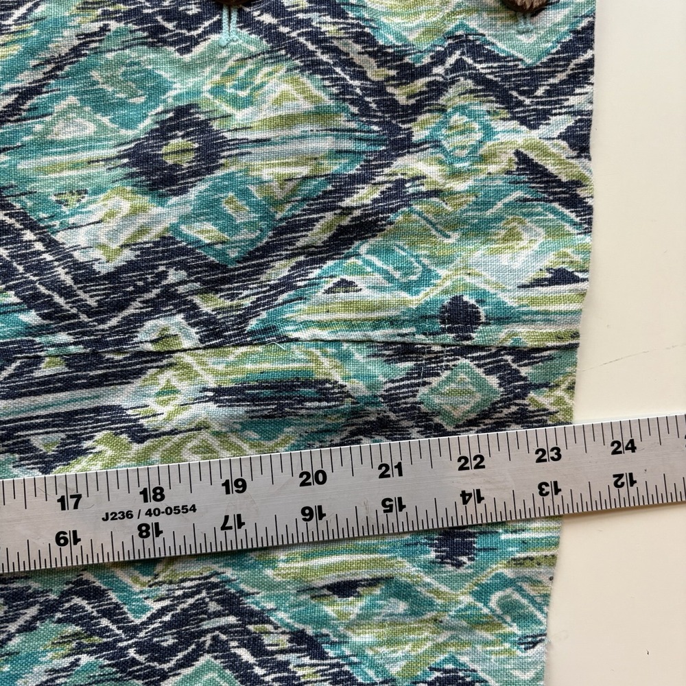 Charter Club Womens Linen Shacket XL Ikat Print Short Boho Resort Coastal Beach - Picture 8 of 10
